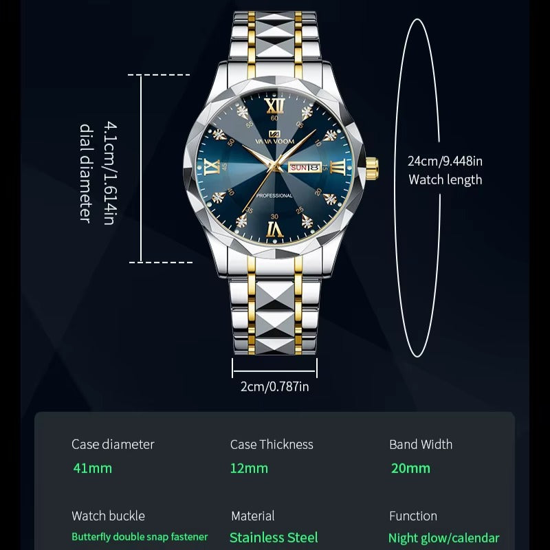 Роскошные мужские часы VA VA VOOM